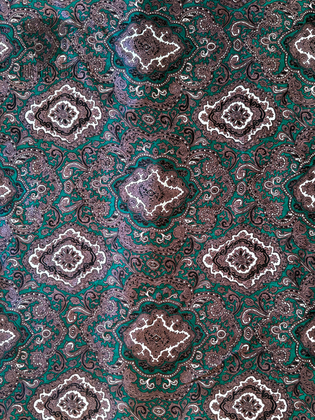Wild Rag - Green & Chocolate Paisley