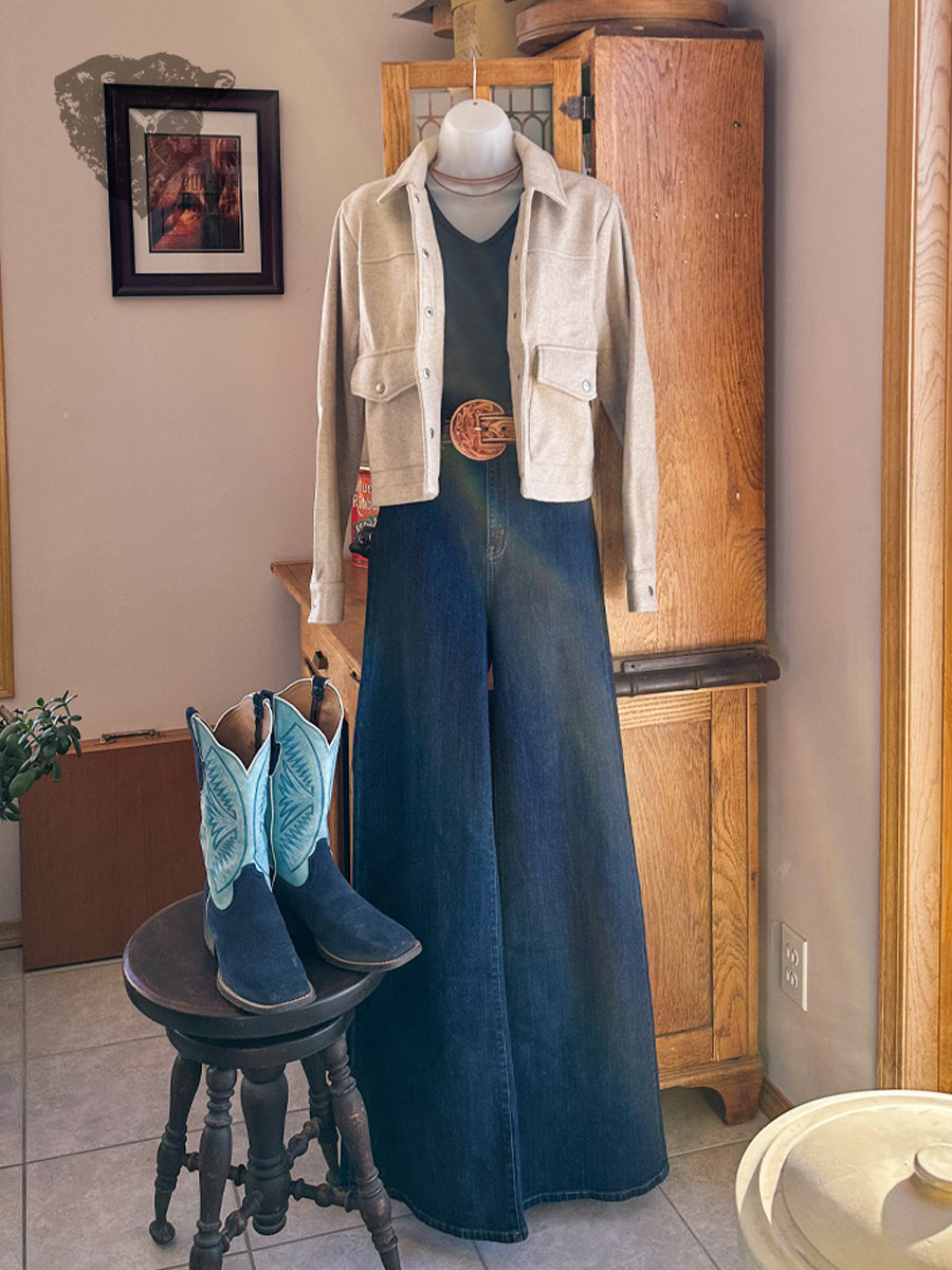 Aphrodite Dark High Rise Wide Leg Jeans