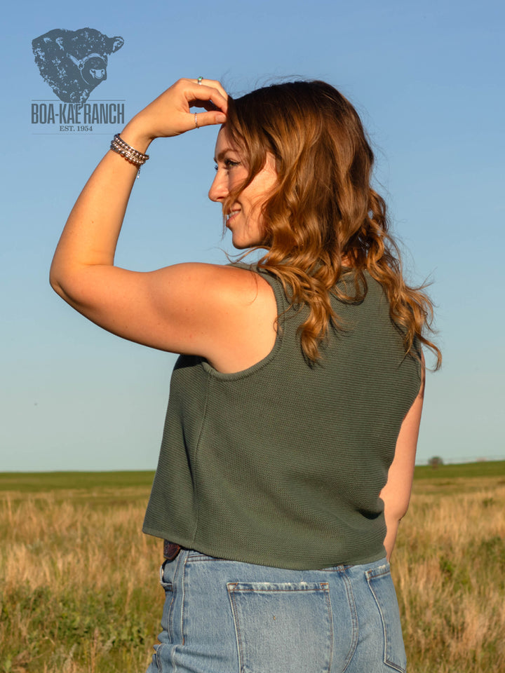 Ash Jade Tie-Front Sweater Vest