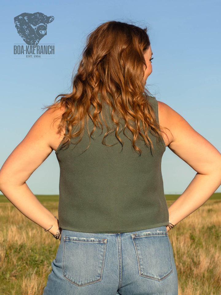 Ash Jade Tie-Front Sweater Vest