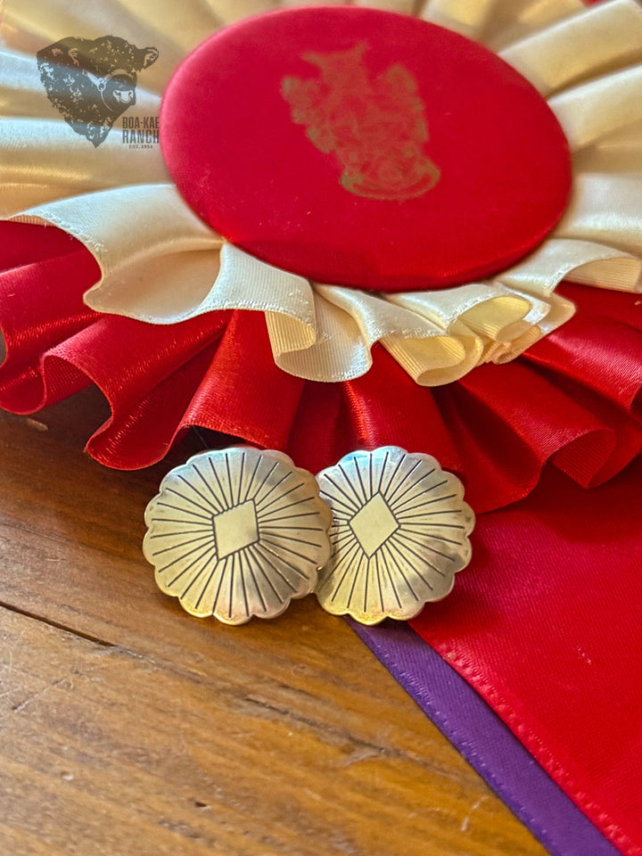 Scalloped Diamond Stud Earrings