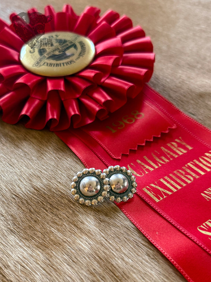 Spanish Style Concho Stud Earrings