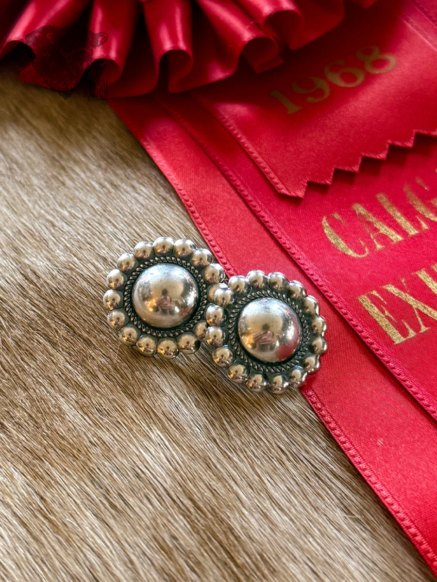Spanish Style Concho Stud Earrings