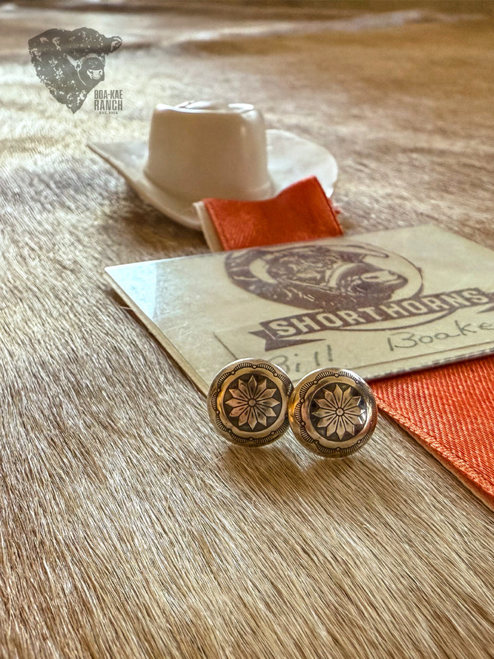 Tiny Button Stud Earrings - Star