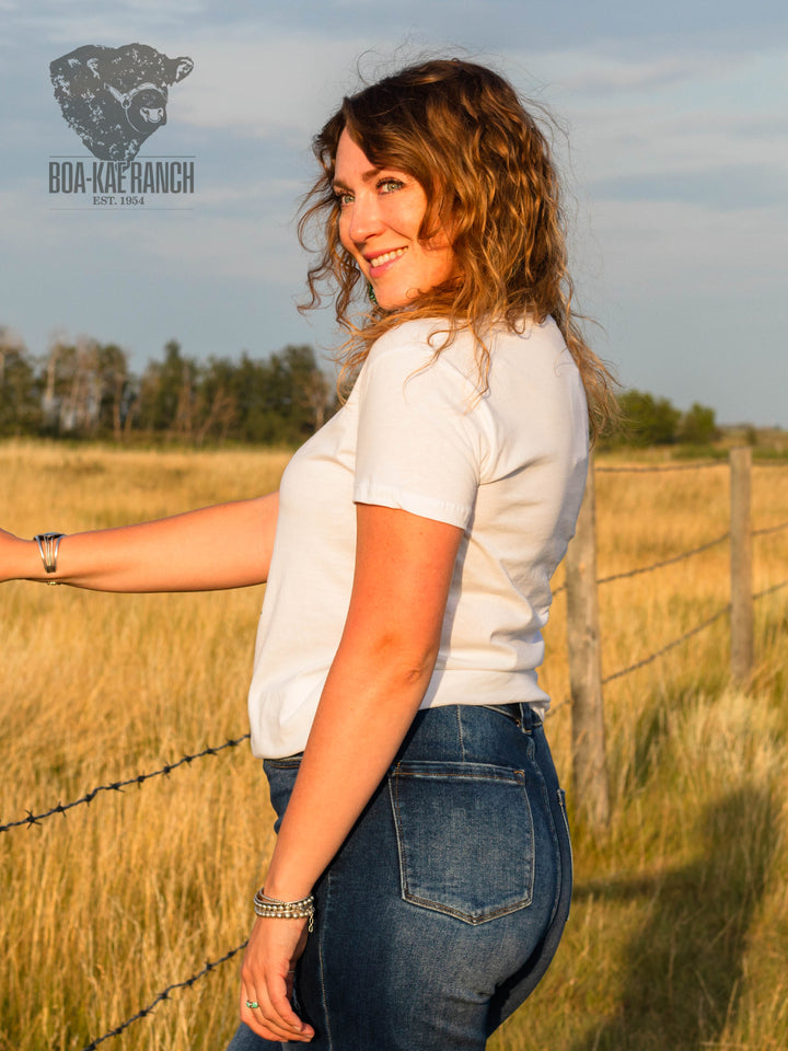 BKR Turquoise & Coral Bronc Tee
