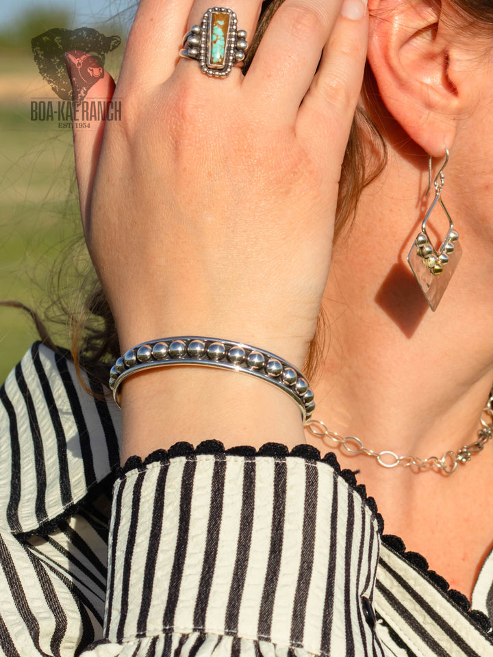 Sterling Ball Cuff