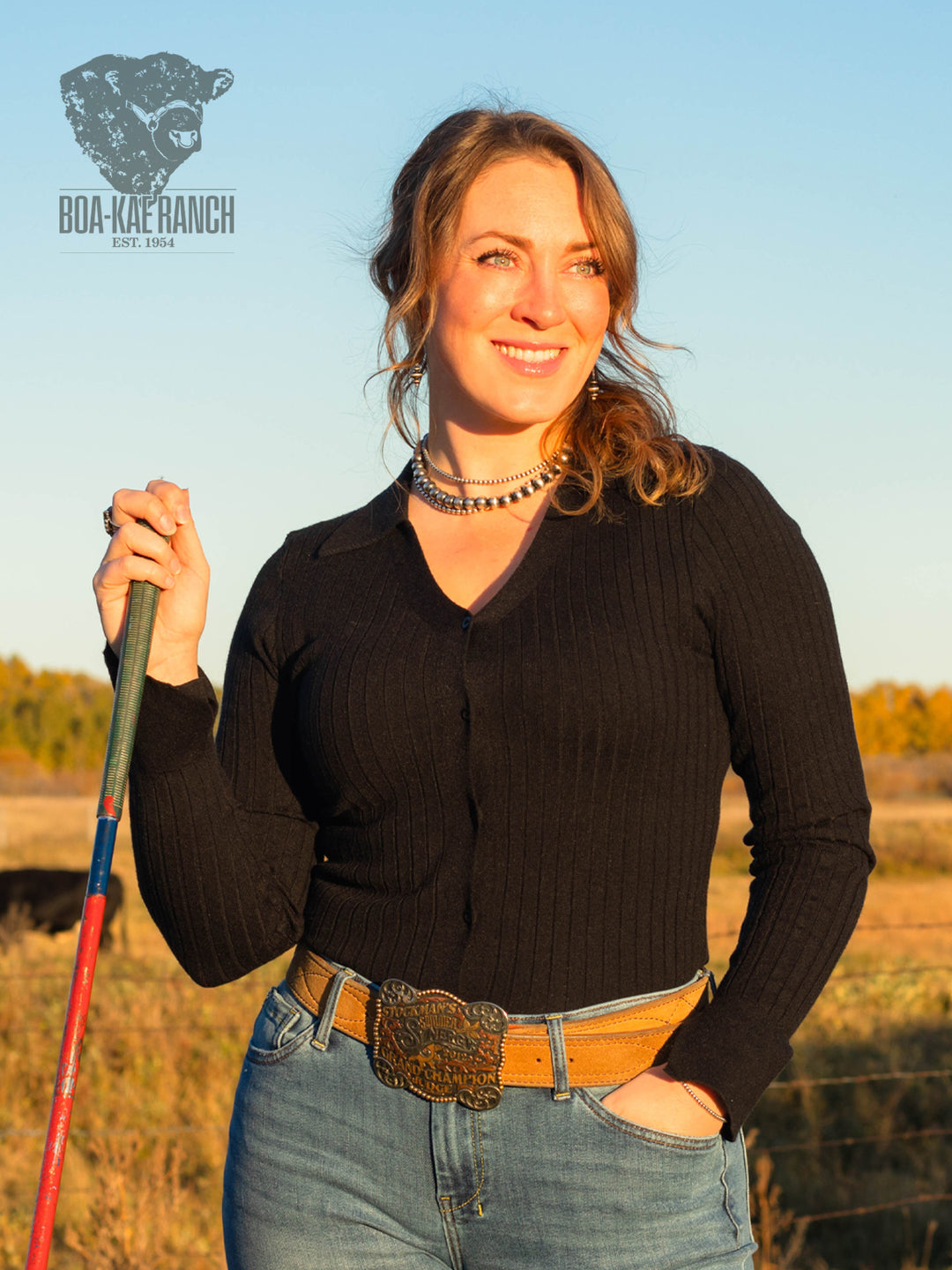 Black Cherry Polo Cardigan