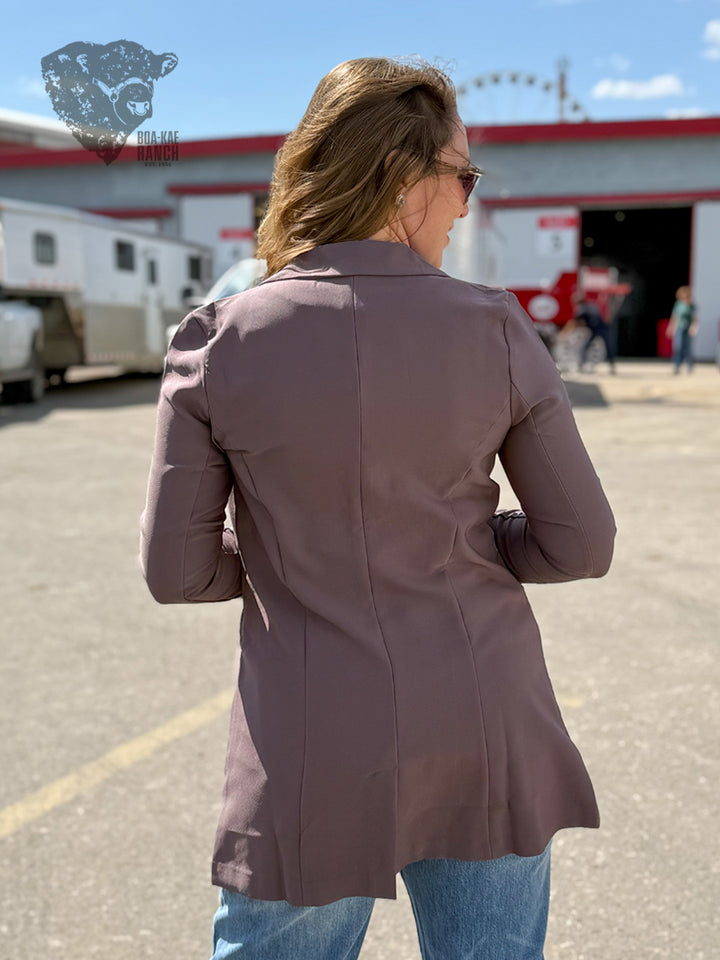 Princess Seam Buttonless Long Blazer