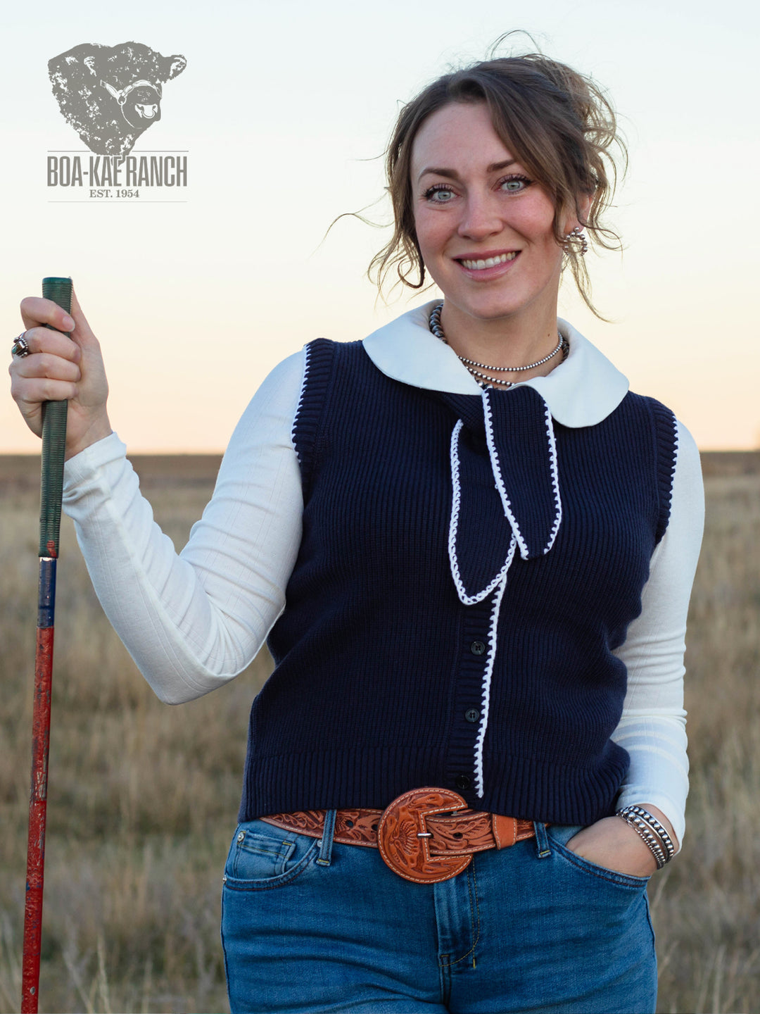 Blue Spruce Bow Tie Sweater Vest