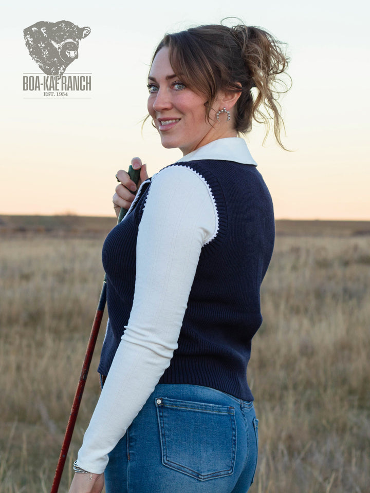 Blue Spruce Bow Tie Sweater Vest