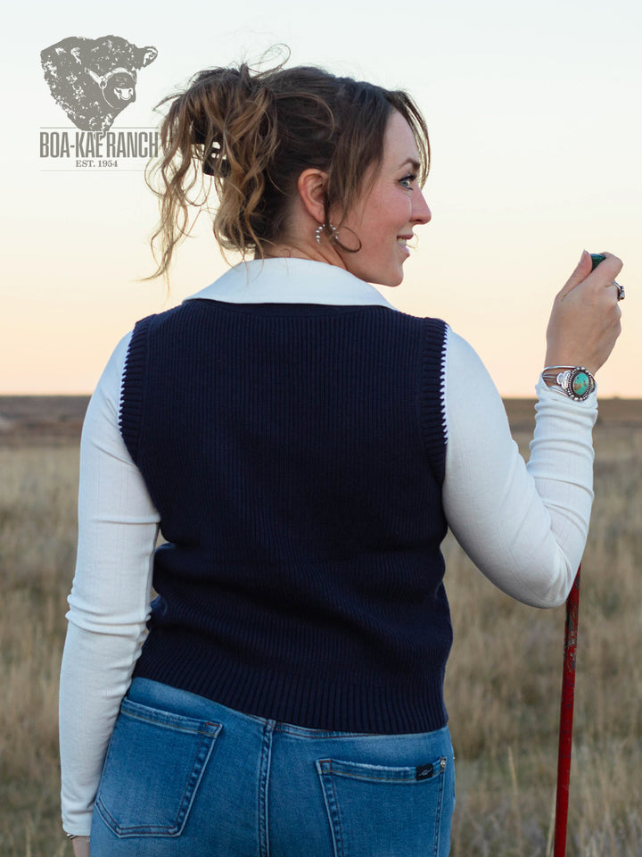 Blue Spruce Bow Tie Sweater Vest