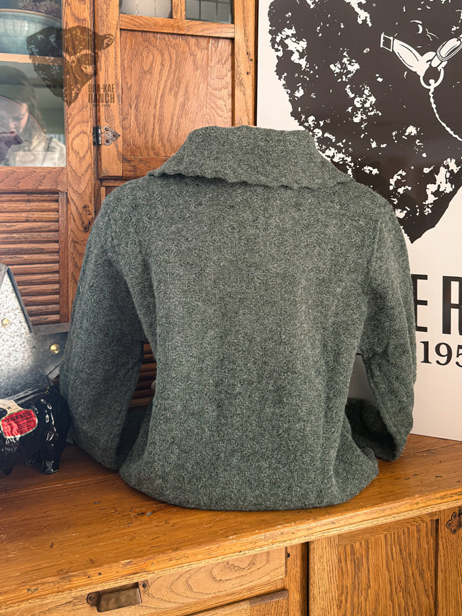 Bow Front Collared Cardigan