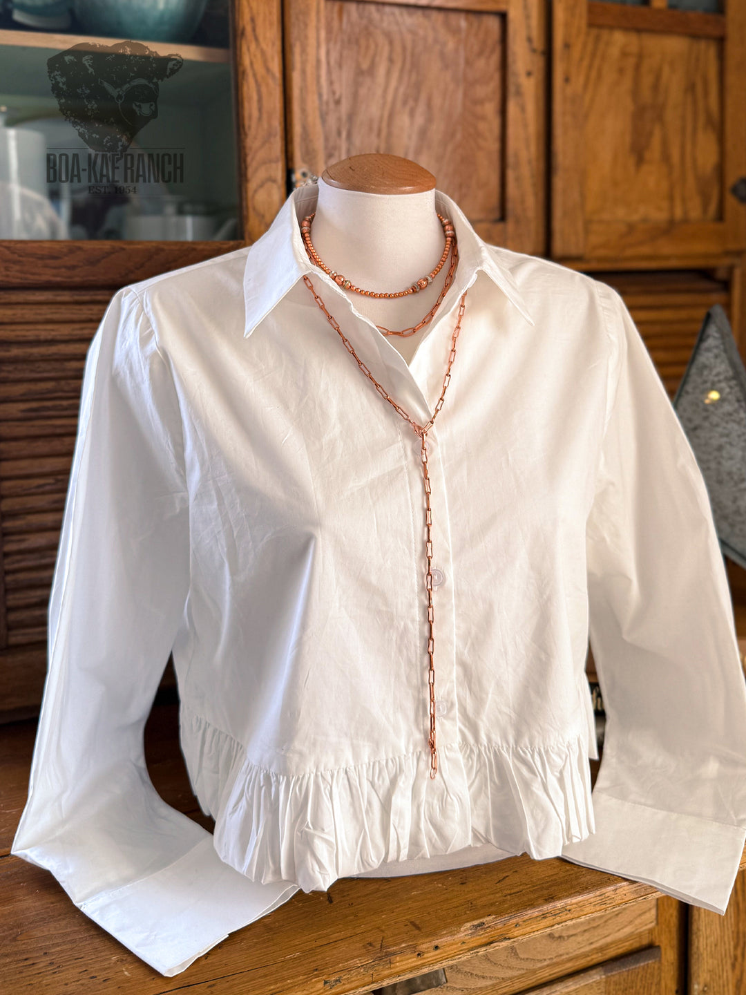 Copper Paper Clip Chain Necklace