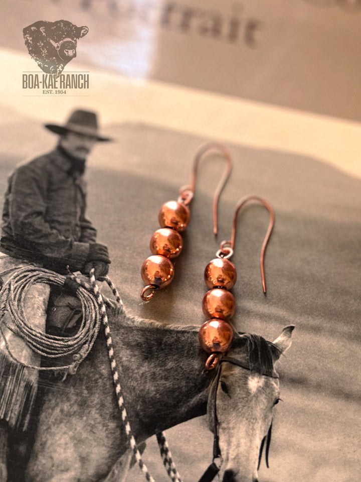 Copper Drop Earrings