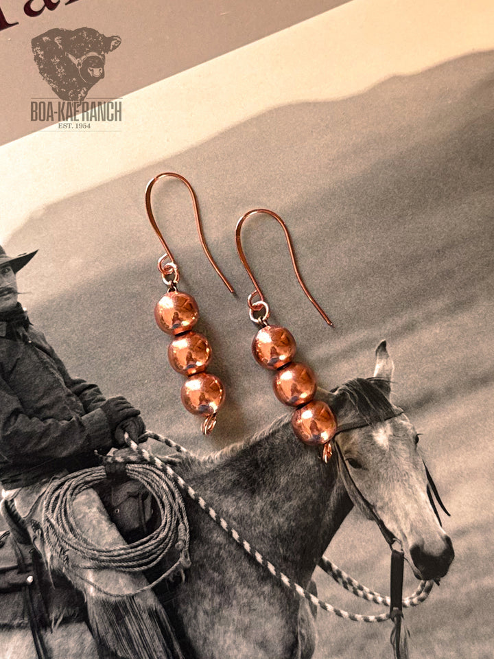 Copper Drop Earrings