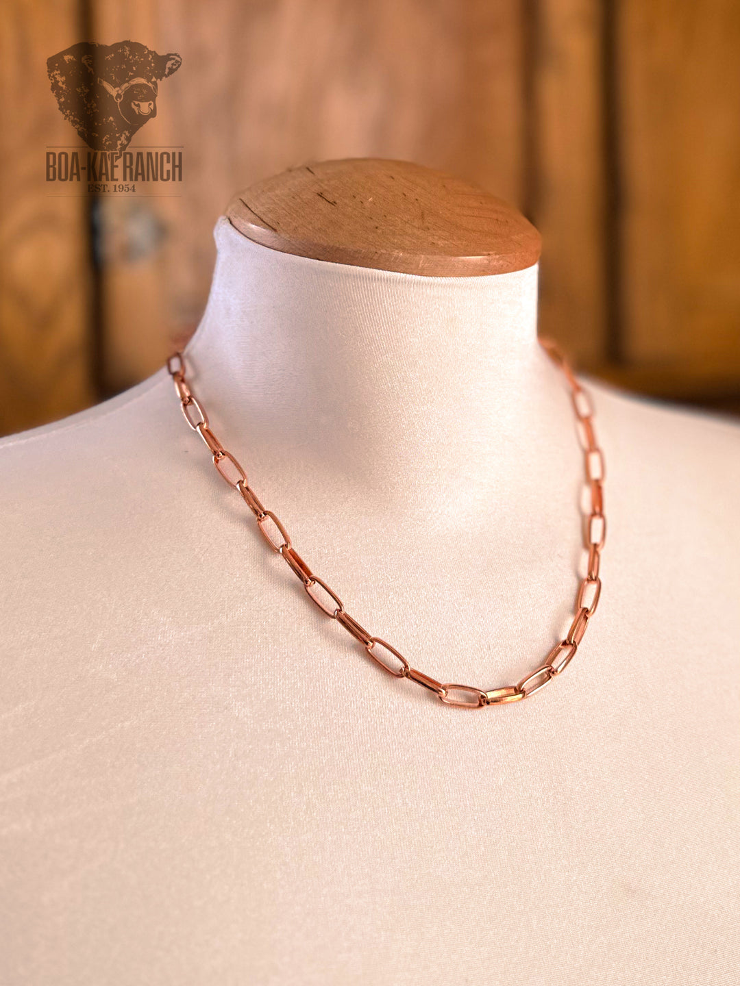 Copper Paper Clip Chain Necklace