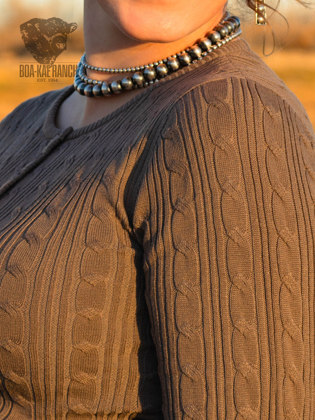 Bur Oak Cable Knit Henley