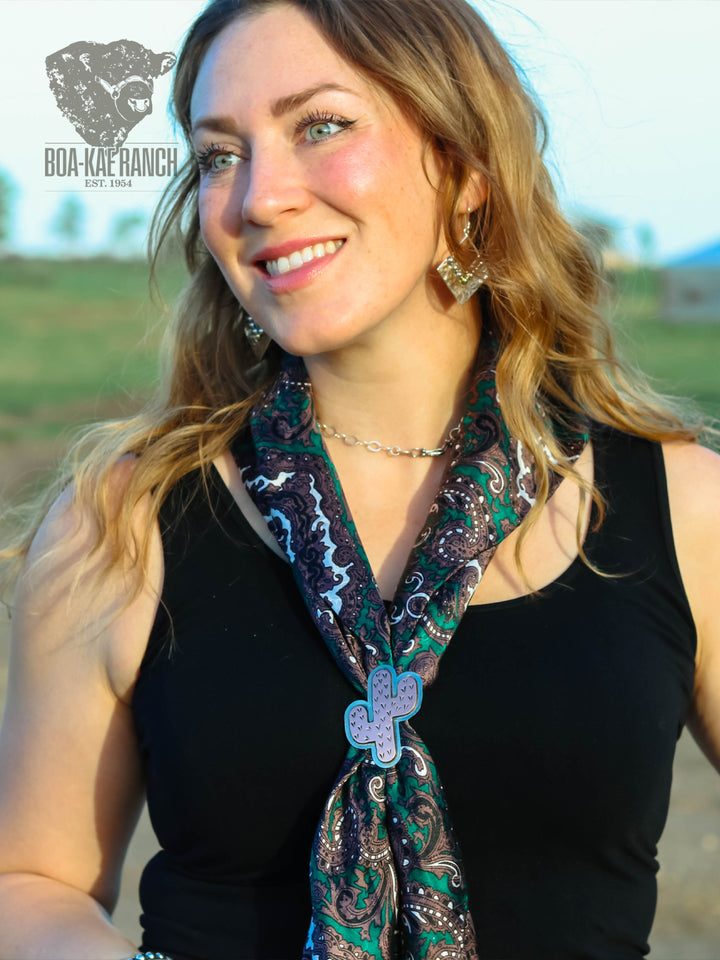 Cactus Scarf Slide - Copper