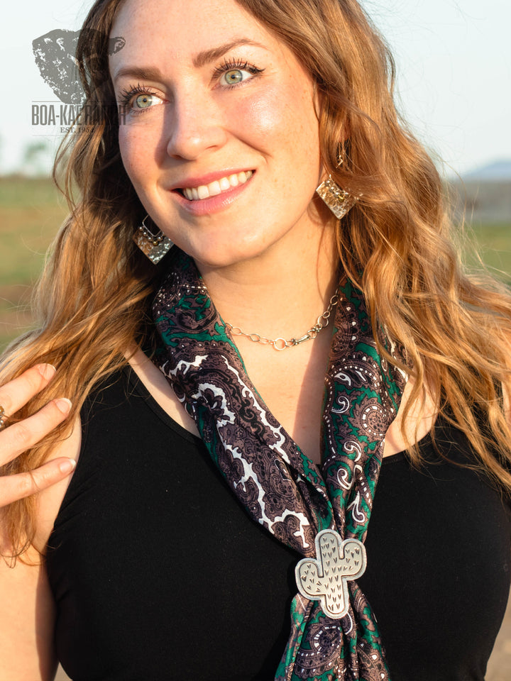Cactus Scarf Slide - Gold