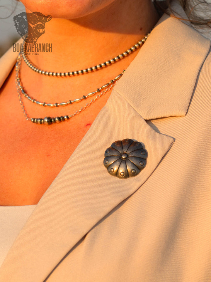 Neutral Twill Concho Blazer