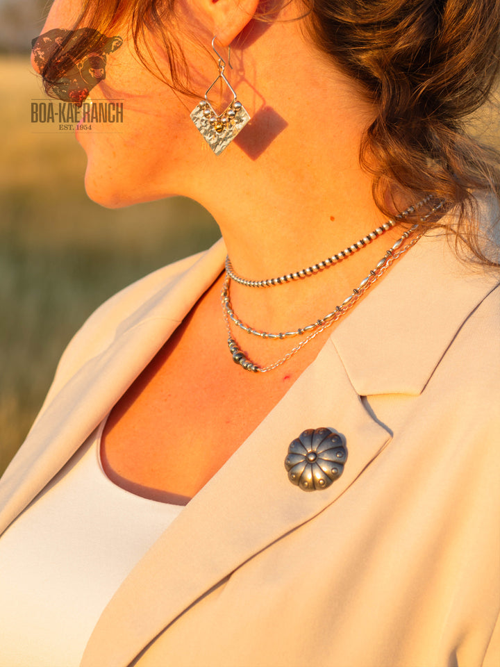 Neutral Twill Concho Blazer