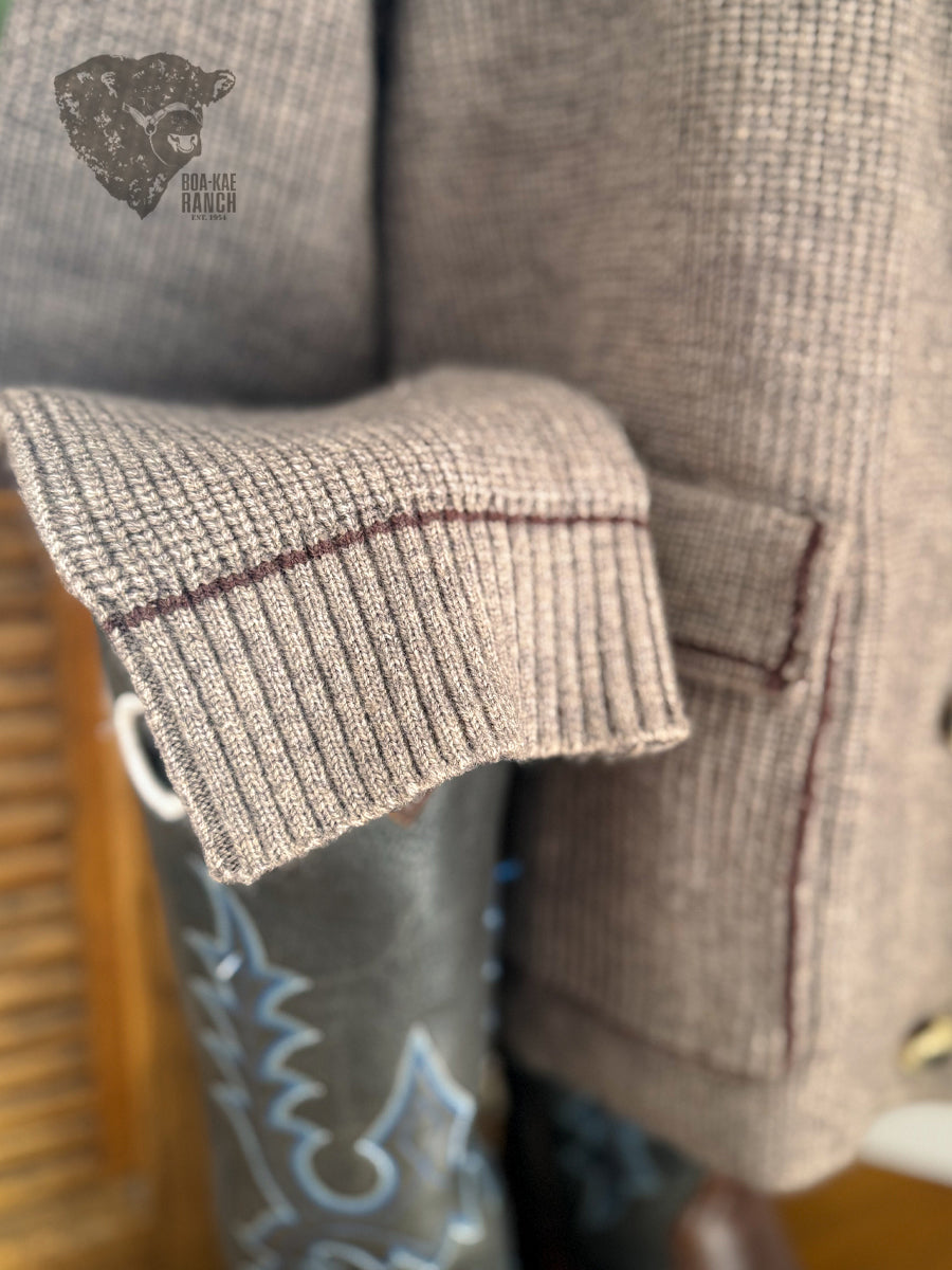 Contrast Stitch Flap Pocket Cardigan - L