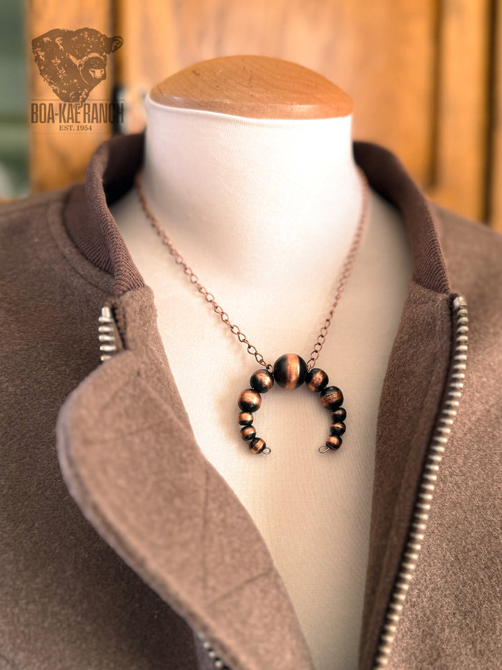 Copper Navajo Pearl Naja Necklace