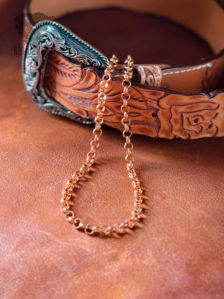 Copper Rolo Chain Necklace - Short