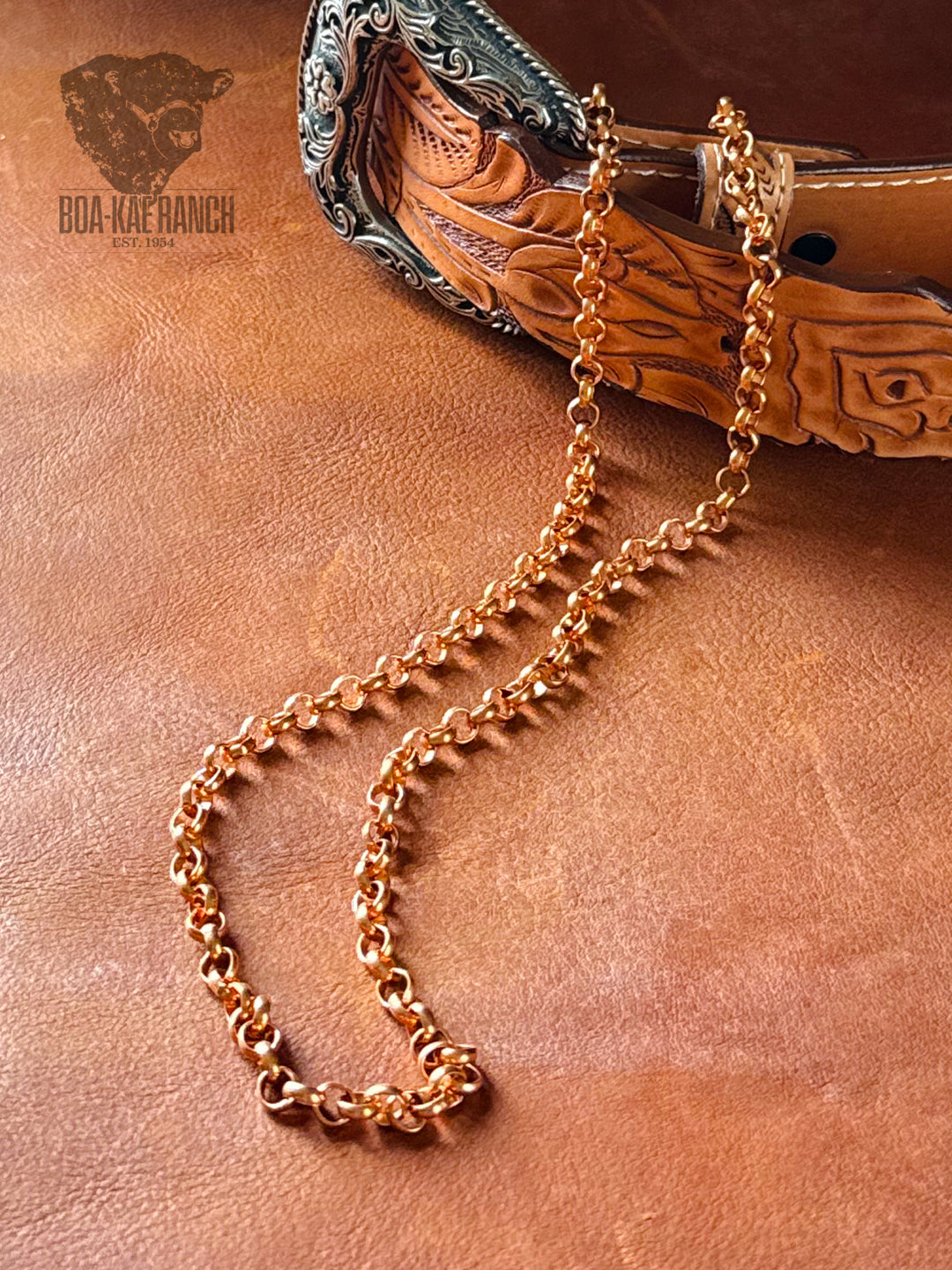 Copper Rolo Chain Necklace - Long