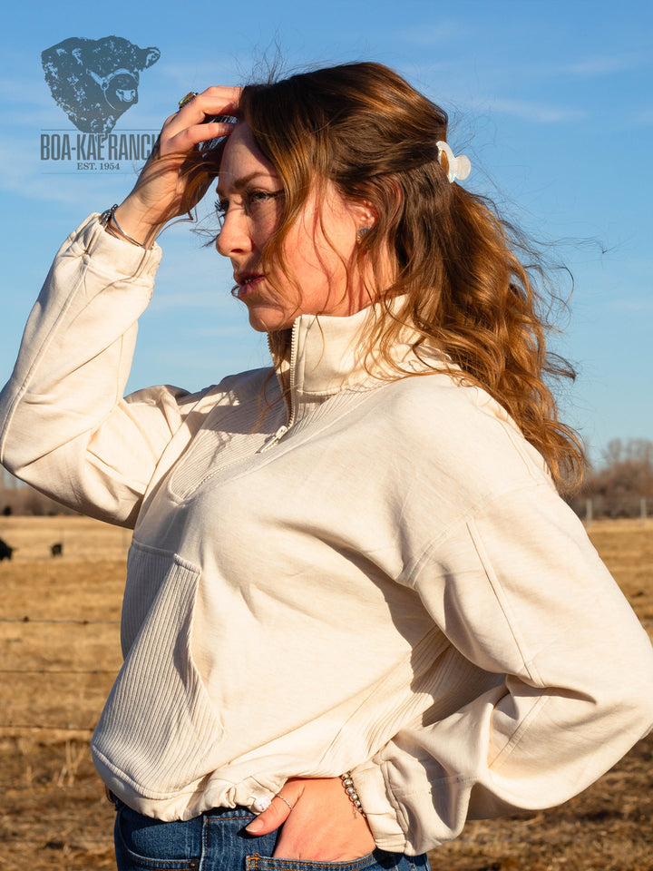Scuba Half Zip Ribbed Pullover