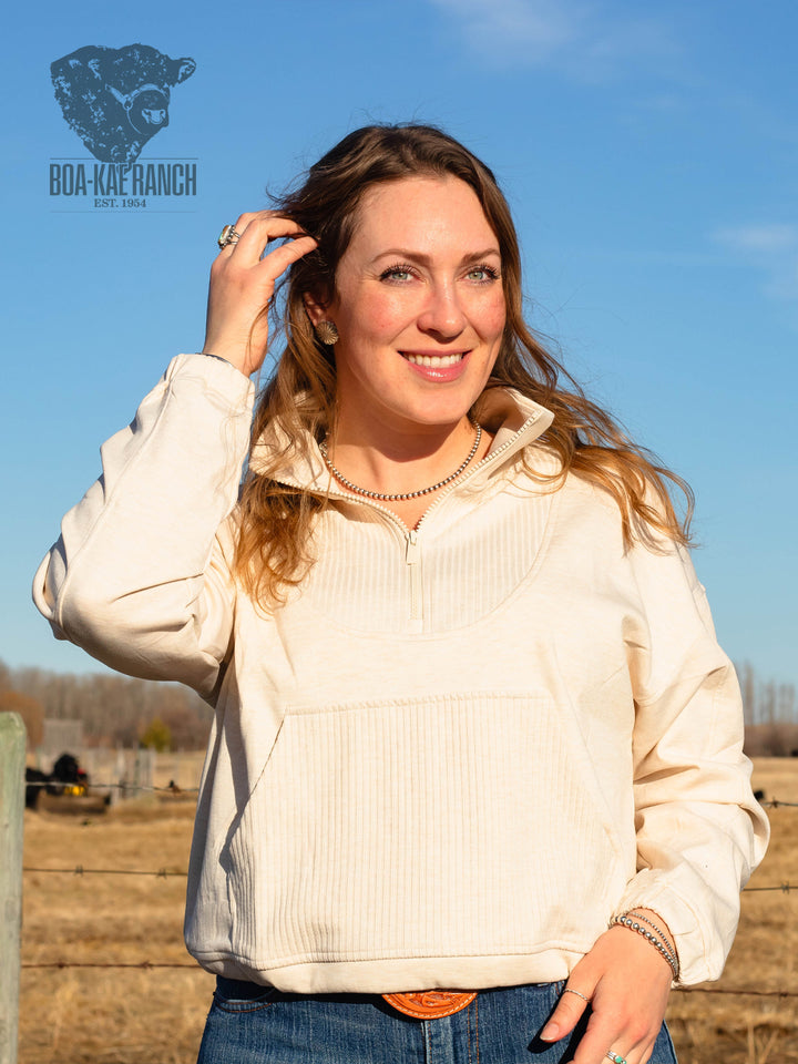 Scuba Half Zip Ribbed Pullover