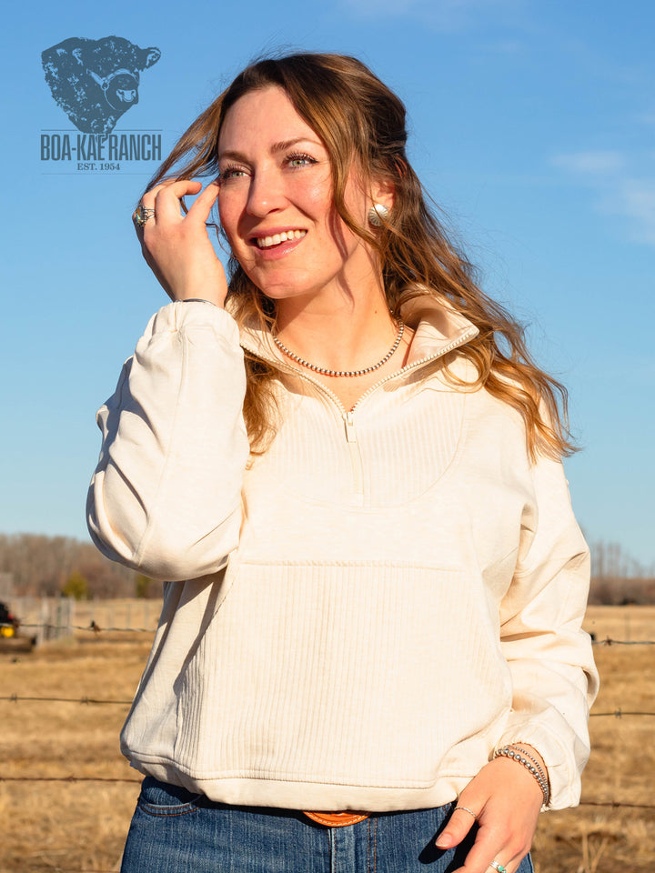 Scuba Half Zip Ribbed Pullover