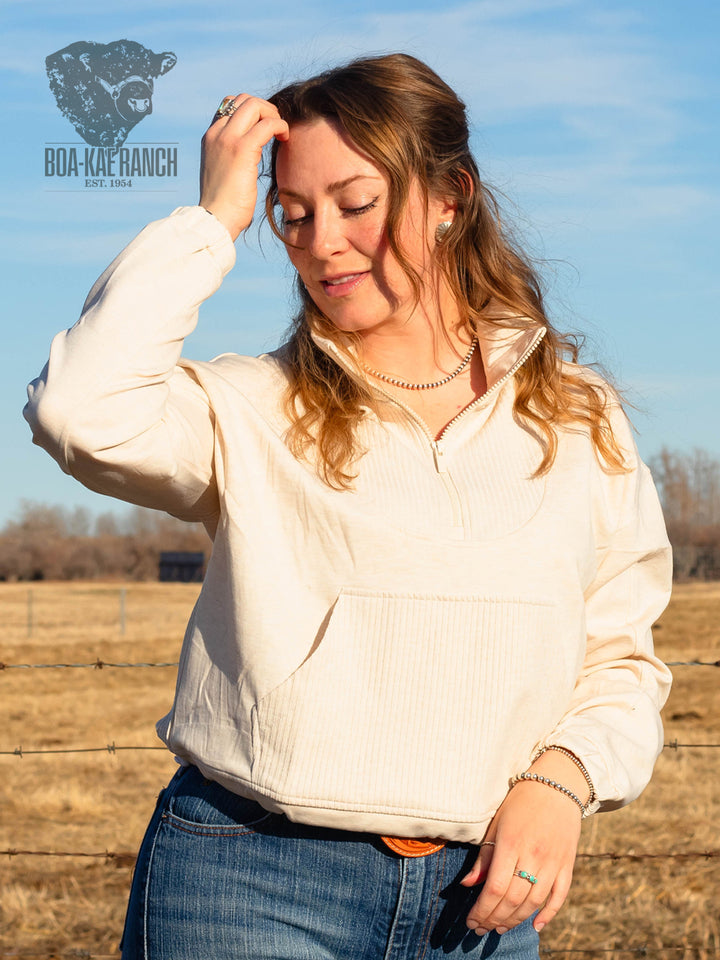 Scuba Half Zip Ribbed Pullover