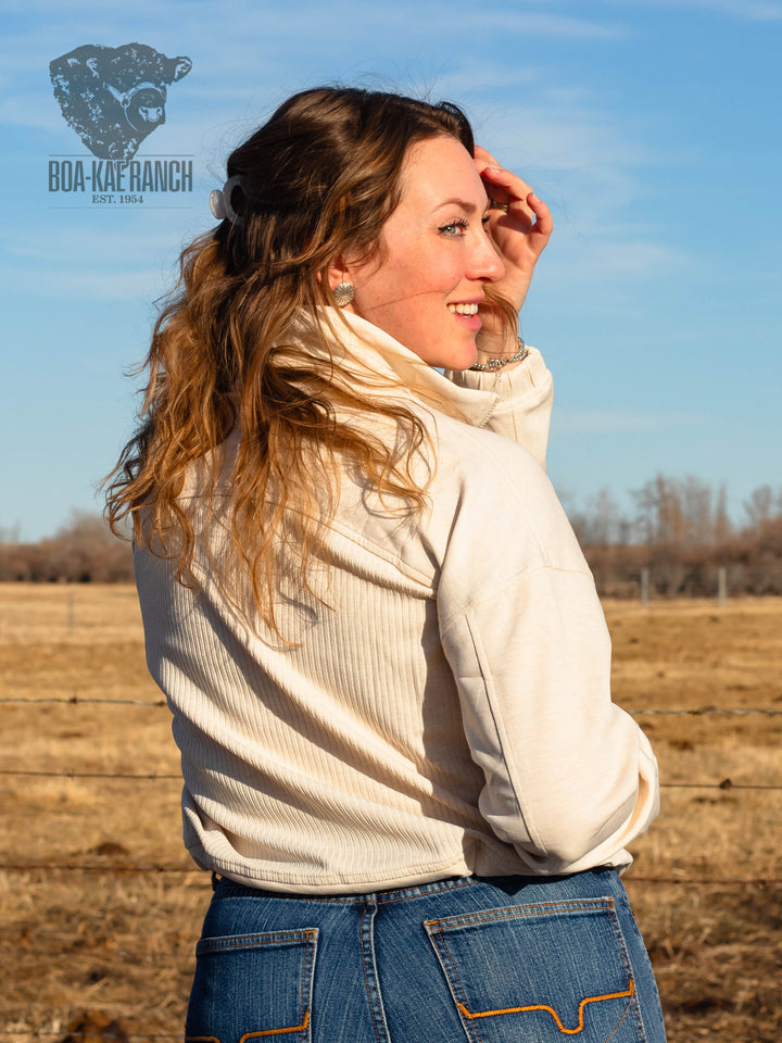 Scuba Half Zip Ribbed Pullover