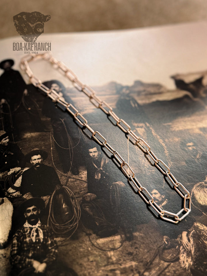 Gold Paper Clip Chain Necklace