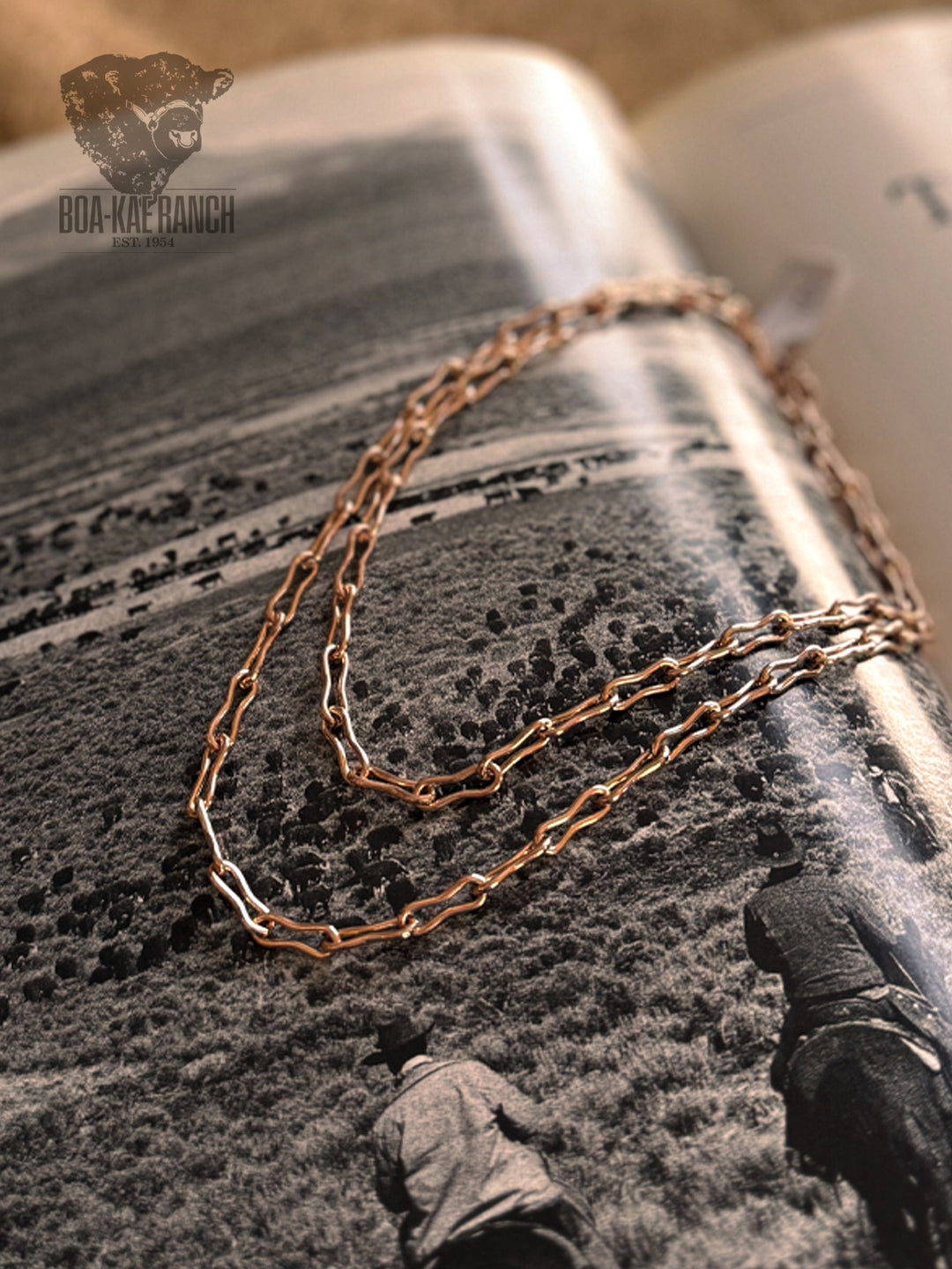 Gold Rein Chain Lariat Necklace