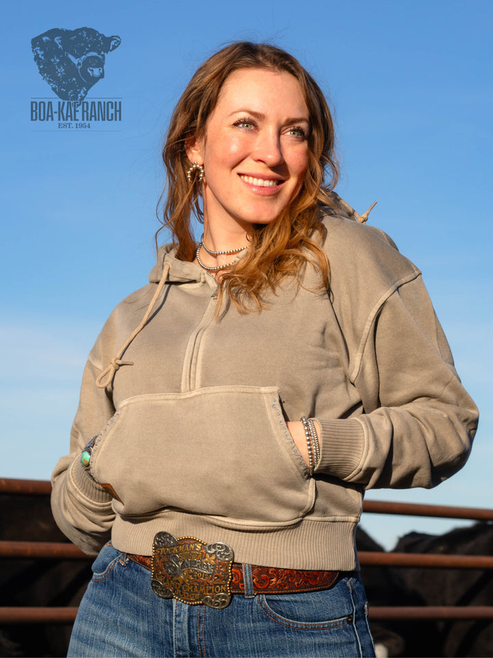 BKR Half Zip Hoodie - Dried Sage