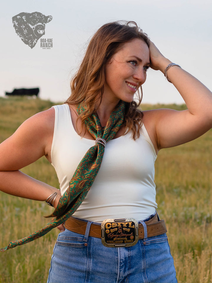 Wild Rag - Paisley on Green