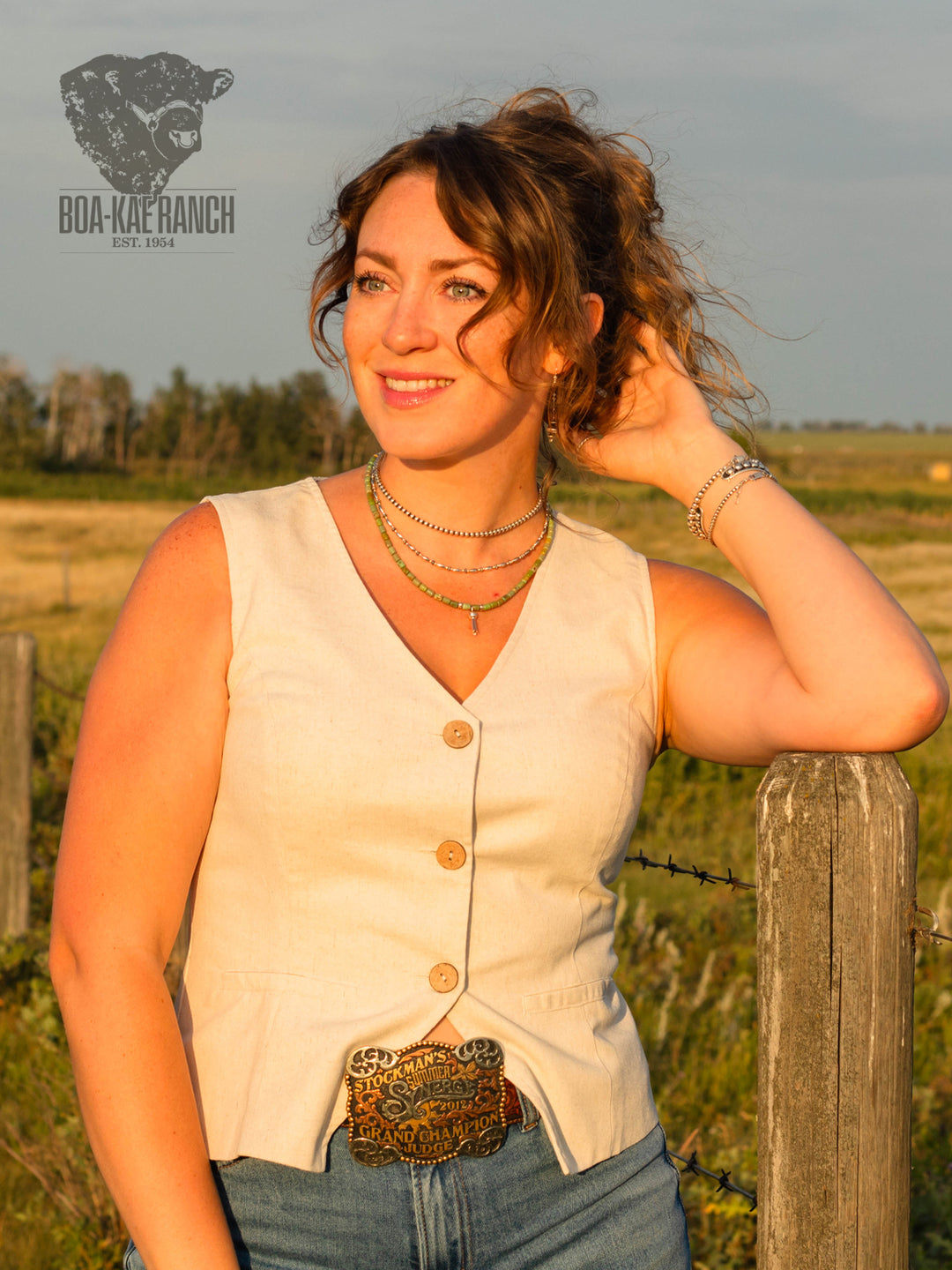 Tailored Linen Blend Vest