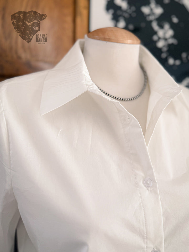 Mia Ruffle Cropped Shirt