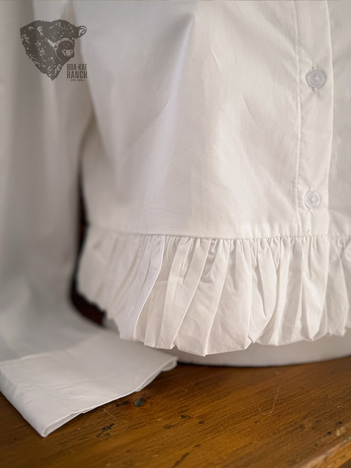 Mia Ruffle Cropped Shirt