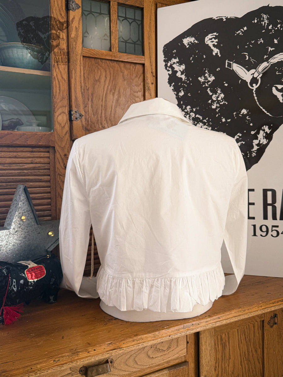 Mia Ruffle Cropped Shirt