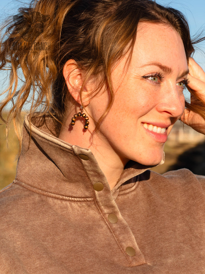 High Collar Zip Pocket Pullover