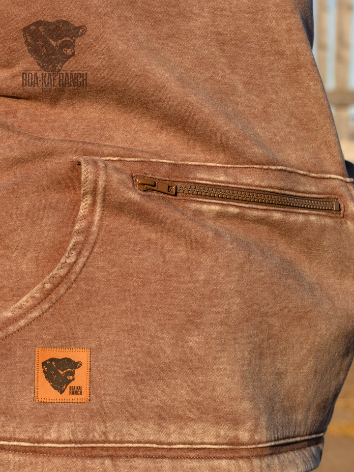 High Collar Zip Pocket Pullover