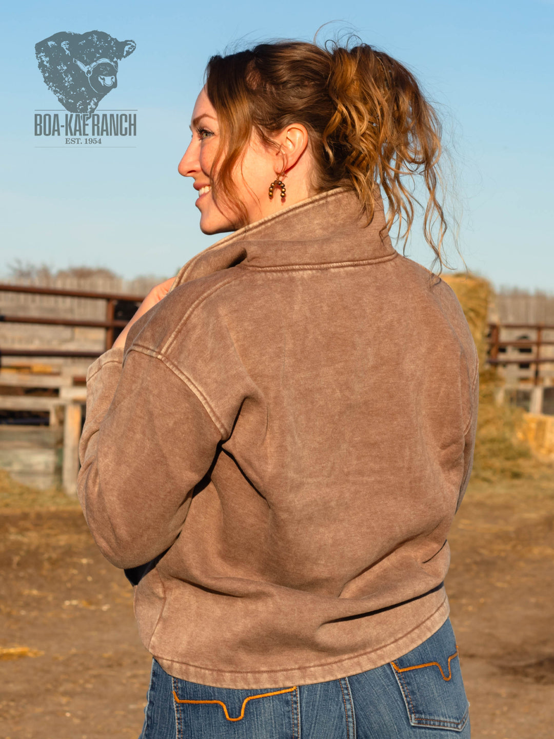 High Collar Zip Pocket Pullover