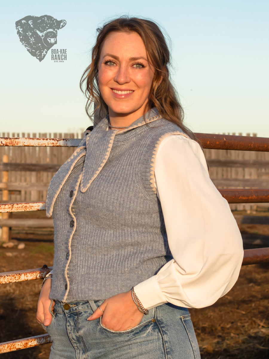 Button Down Necktie Knit Vest