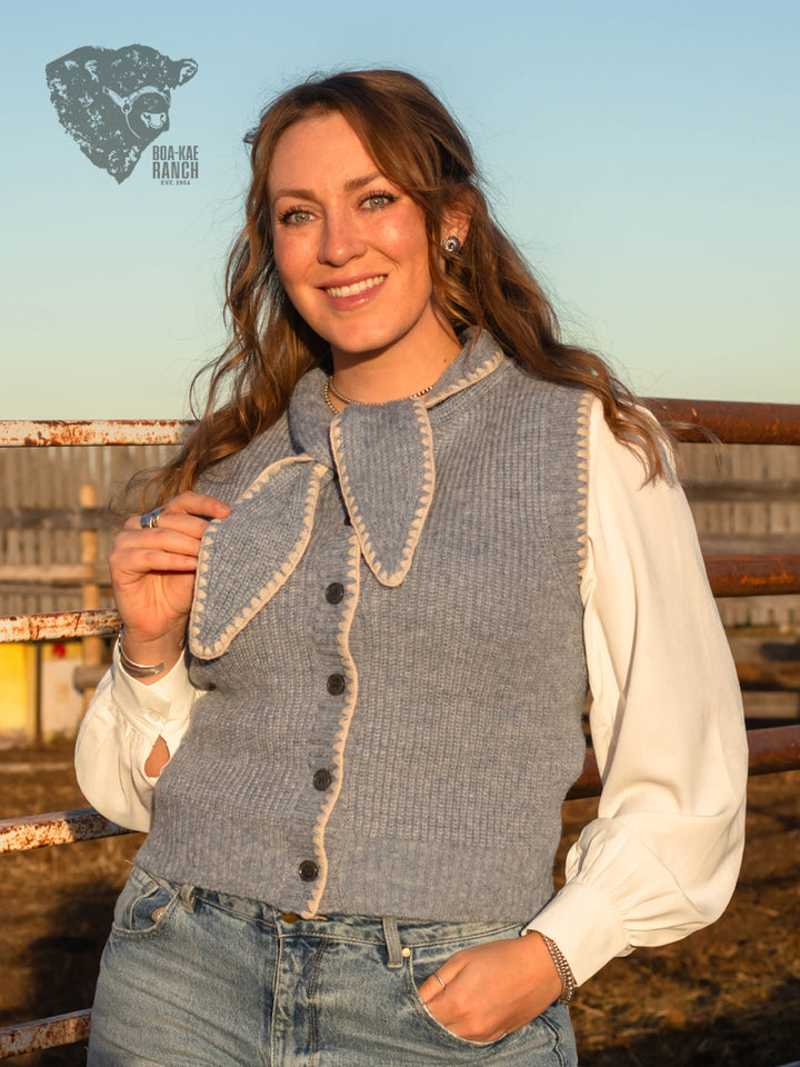 Button Down Necktie Knit Vest