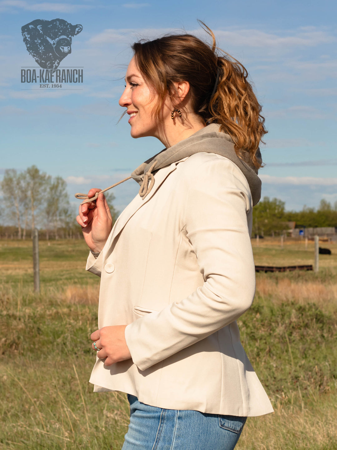 Neutral Twill Blazer