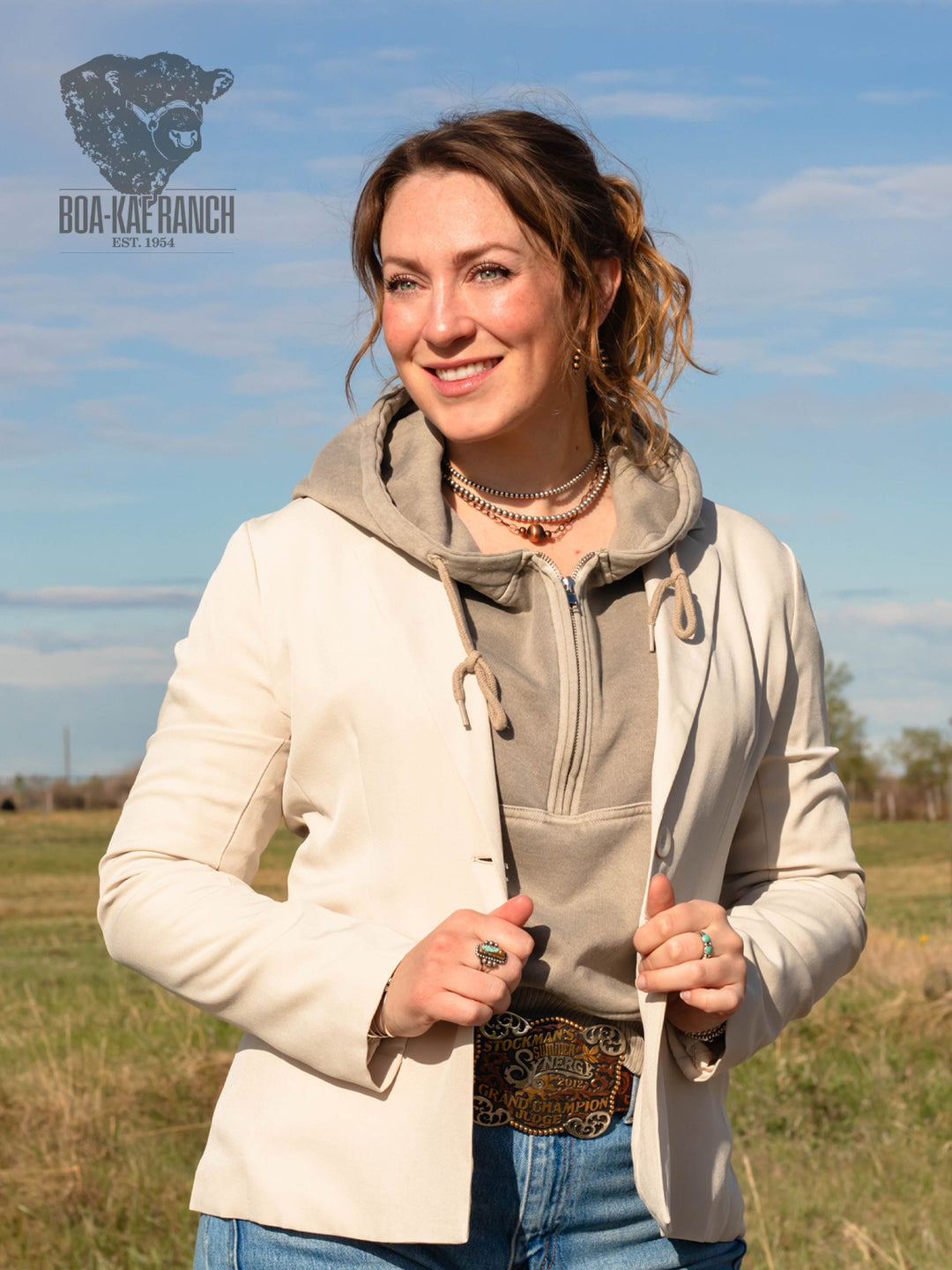 Neutral Twill Blazer