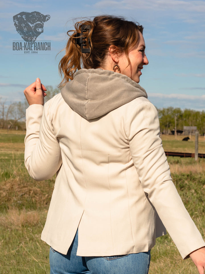 Neutral Twill Blazer